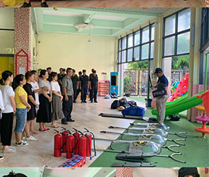 海口市外贸幼儿园开展2019防火灾与反恐防暴演练